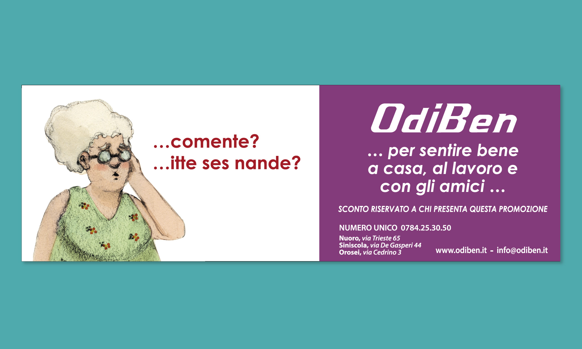 Campagna di comunicazione per Odiben sui quotidiani